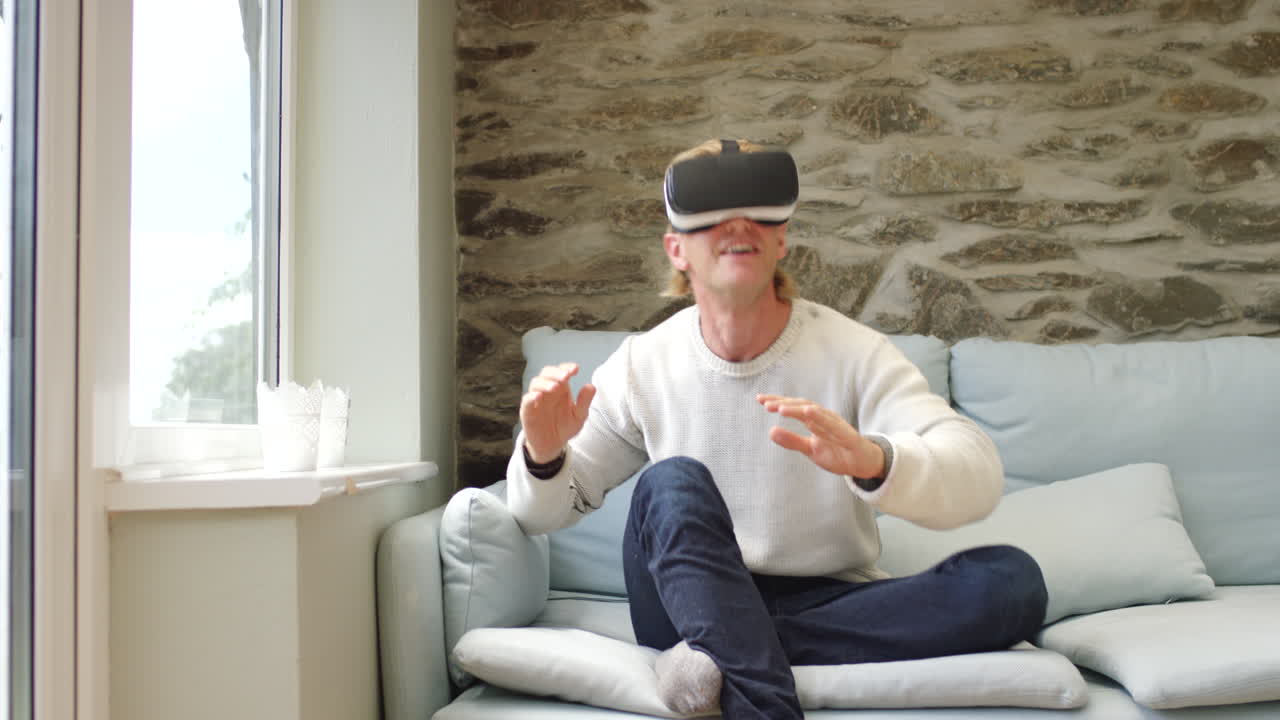 Virtual reality, gaming and metaverse with man