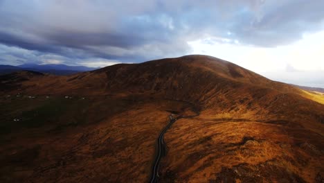 Mountain-with-fluffy-clouds-on-a-sunny-day-4k