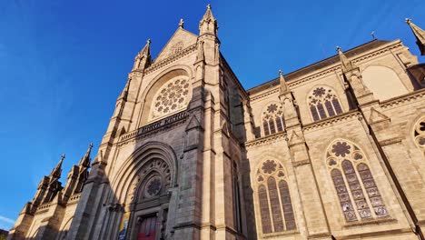 notre-dame de bonne nouvelle basilica, in place sainte-anne square, rennes city center, brittany in france