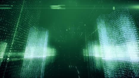 digital cityscape - futuristic data visualization
