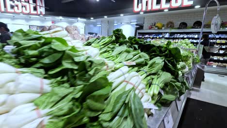 fresh vegetables displayed in melbourne supermarket