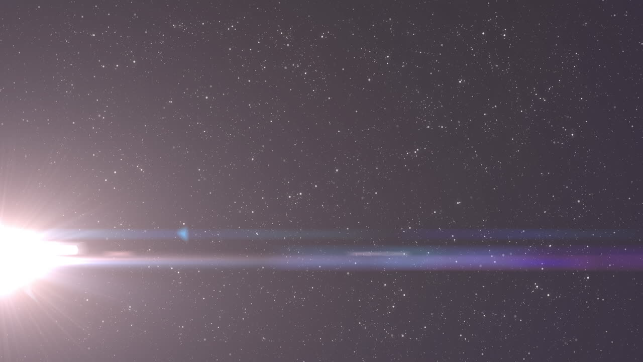 Animation of glowing spots of lights over dark background
