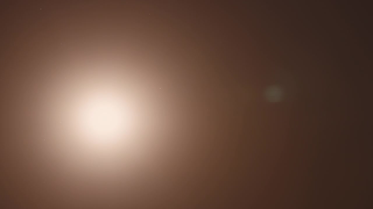 Sole che splende attraverso l'aria inquinata
