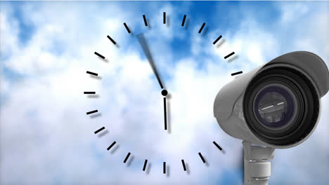reloj de movimiento y cámara de cctv