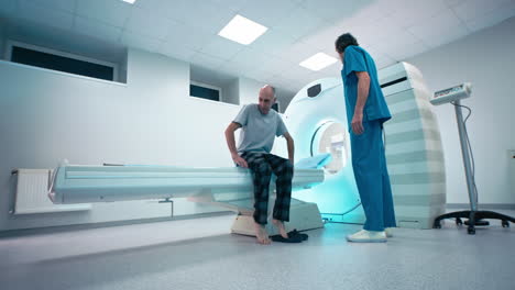 patient undergoing ct scan procedure