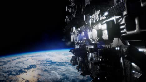 naves espaciales en el espacio renderización 3d