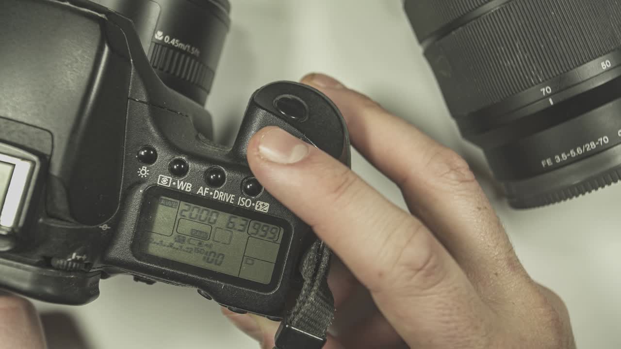 configuração da câmara dslr