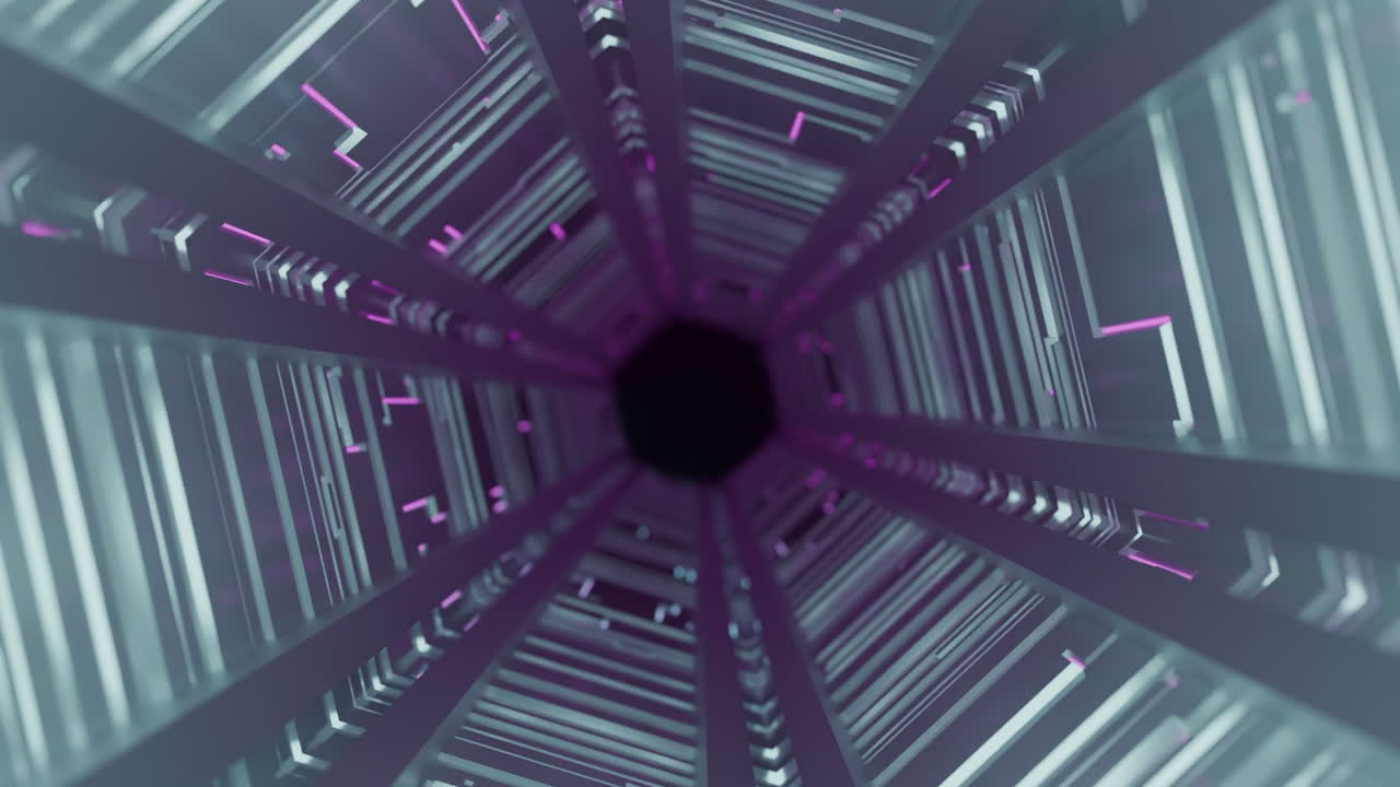 túnel hexagonal futurista