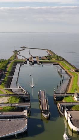 canal lock with boat passage