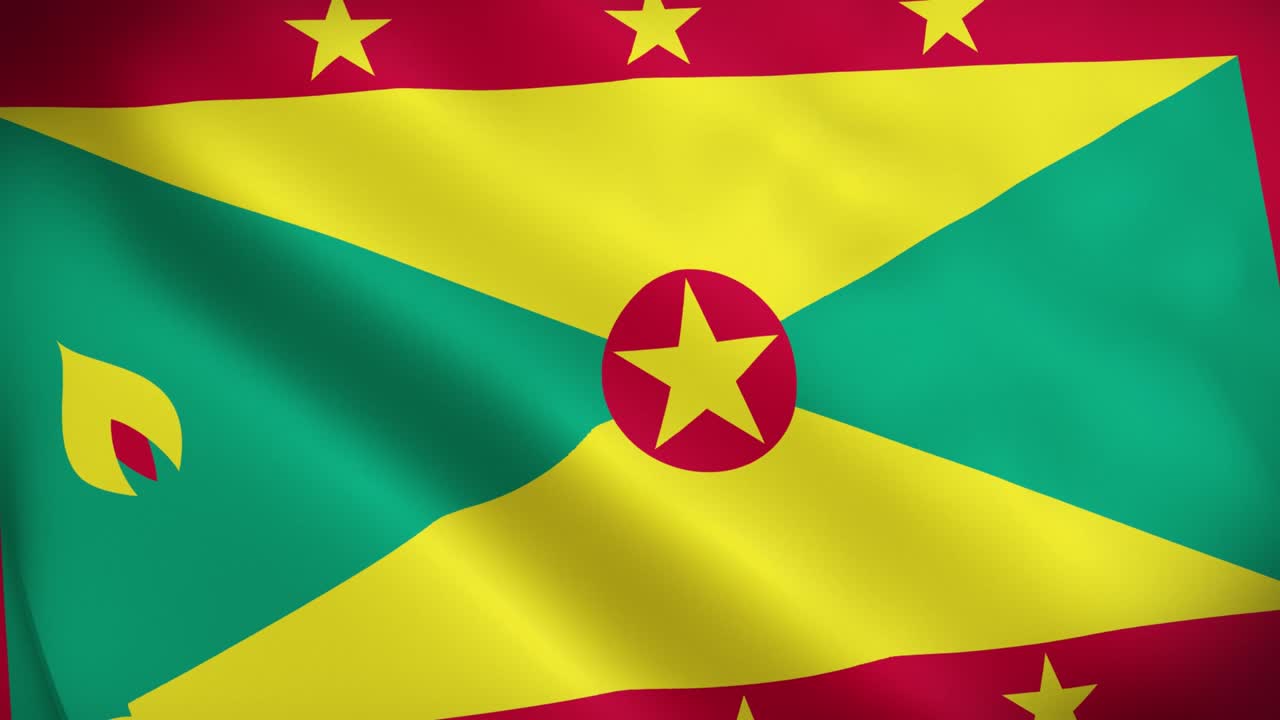 Bandiera nazionale animata 4K di Grenada che sventola