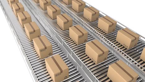 parcels on conveyor belts