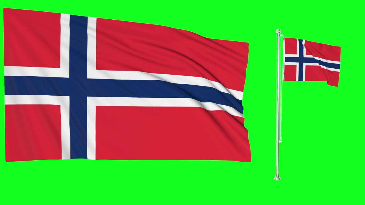 녹색 스크린 노르웨이  ⁇ 발 또는  ⁇ 발 기둥을 흔들고