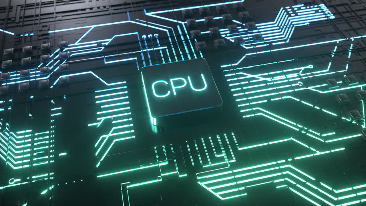 cpu en una placa de circuitos