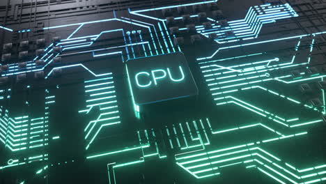 cpu em uma placa de circuito