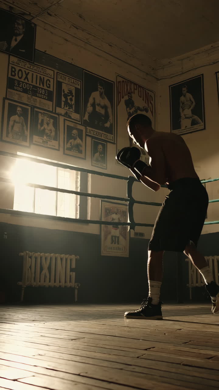 boxeador en entrenamiento
