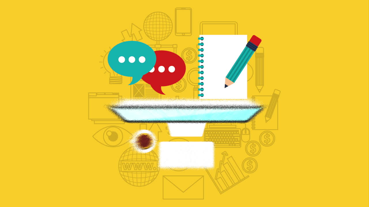 desktop with electronic education technology