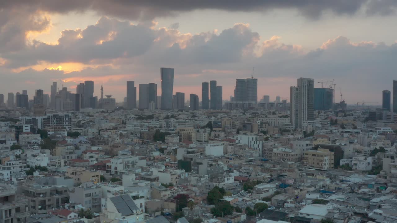 Tel Aviv Cityscape at Sunset