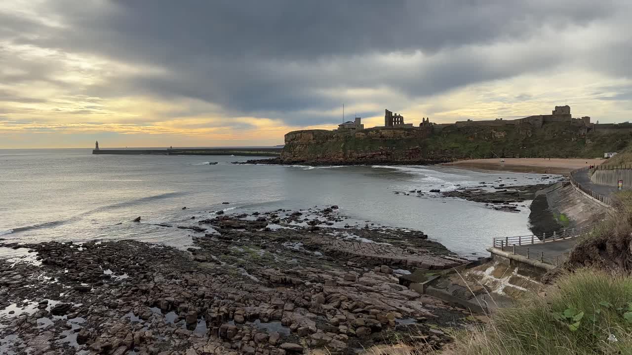 Whitley bay beach seaside town in the North Tyneside borough of Tyne and Wear, England british city north east uk