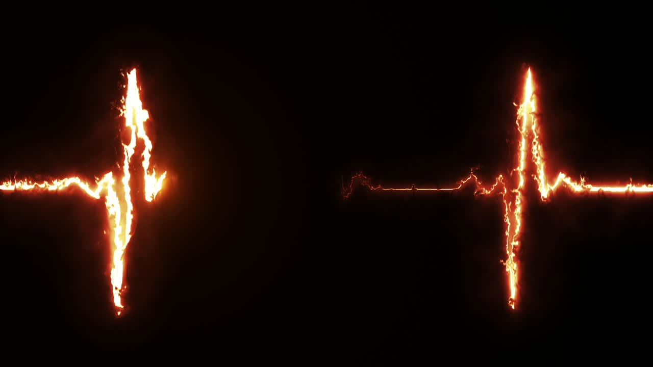 Fiery Heartbeat EKG