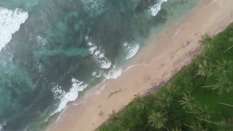 drone aerial footage of sea beach landscape in the morning