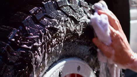 washing a car in high speed-slow motion