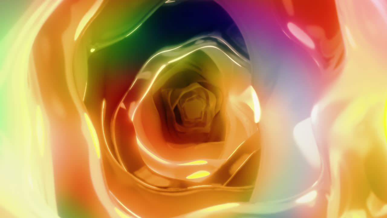 animación de formas abstractas multicolores con bucle de fluidos