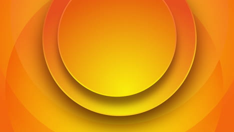 loop abstract 3d circle papercut layer orange background. copy space. motion graphic.