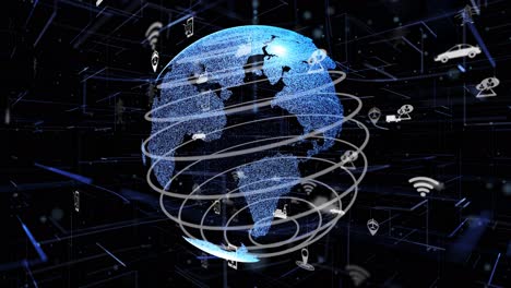 digital smart transport technology abstract