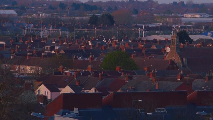 The roofs of Swindon City in UK