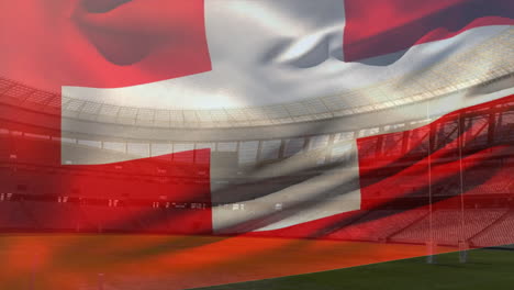 Animación-De-La-Bandera-De-Suiza-Ondeando-Sobre-El-Estadio.