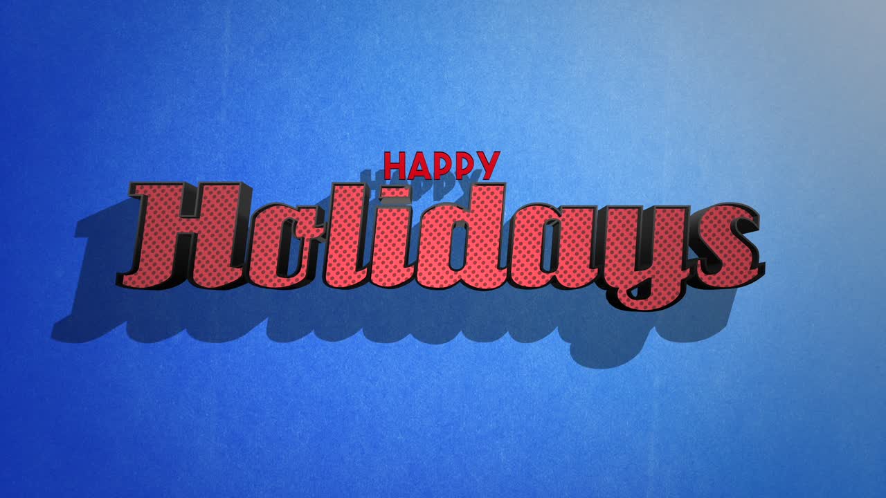 texto retro felices fiestas en textura grunge azul