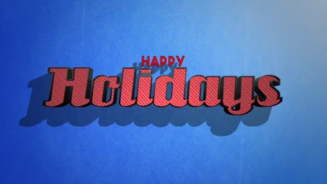 Retro-Happy-Holidays-text-on-blue-grunge-texture