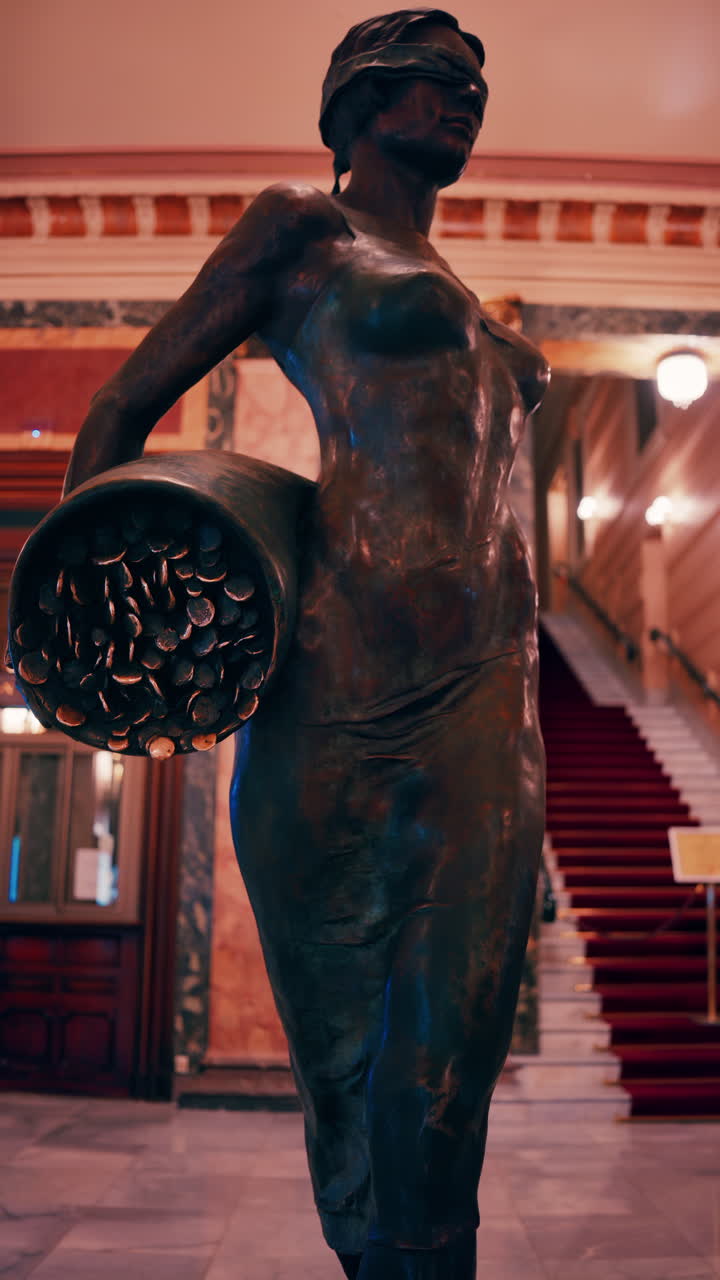 Monte Carlo, Monaco - November 24, 2024: La Fortune by Daphne du Barry in the Casino de Monte-Carlo. Vertical