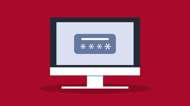 cybercrime desktop met wachtwoordtoegang