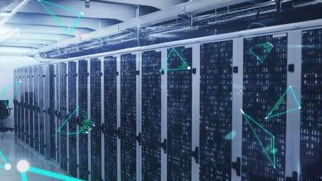 animation of digital data processing over computer servers