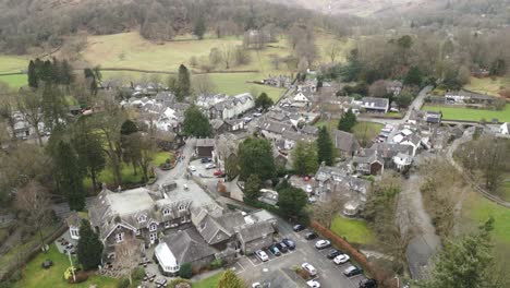 ancient village of grasmere in english lake district, cumbria, england