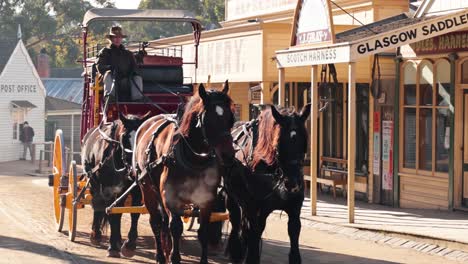 historical carriage ride in ballarat, victoria, australia