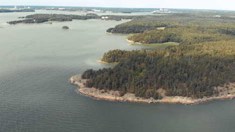 Drone-Shot-of-Turku-Ruissalo-Stone-Beach