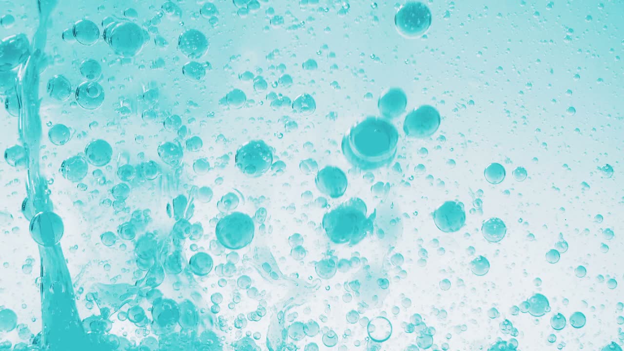 배경 거품에서 거품의 움직임.