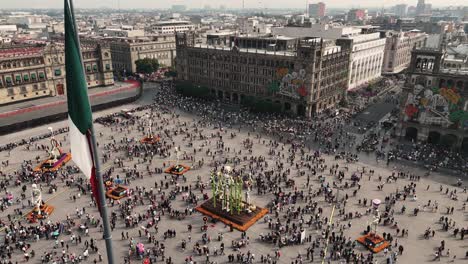 day of the dead celebrated with altars in mexico city's zocalo