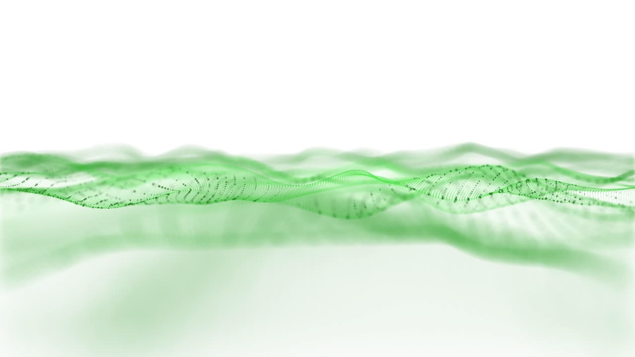 Abstract Green Wave Pattern | Premium Stock Video Footage
