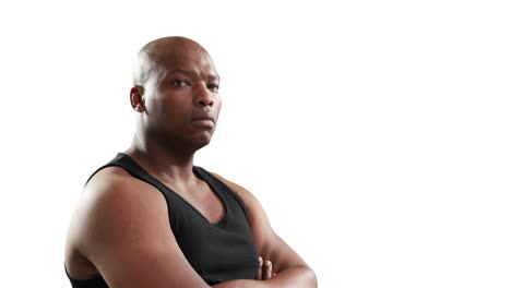 muscular man with arms crossed