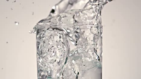 Ice-cubes-falling-into-glass-of-water