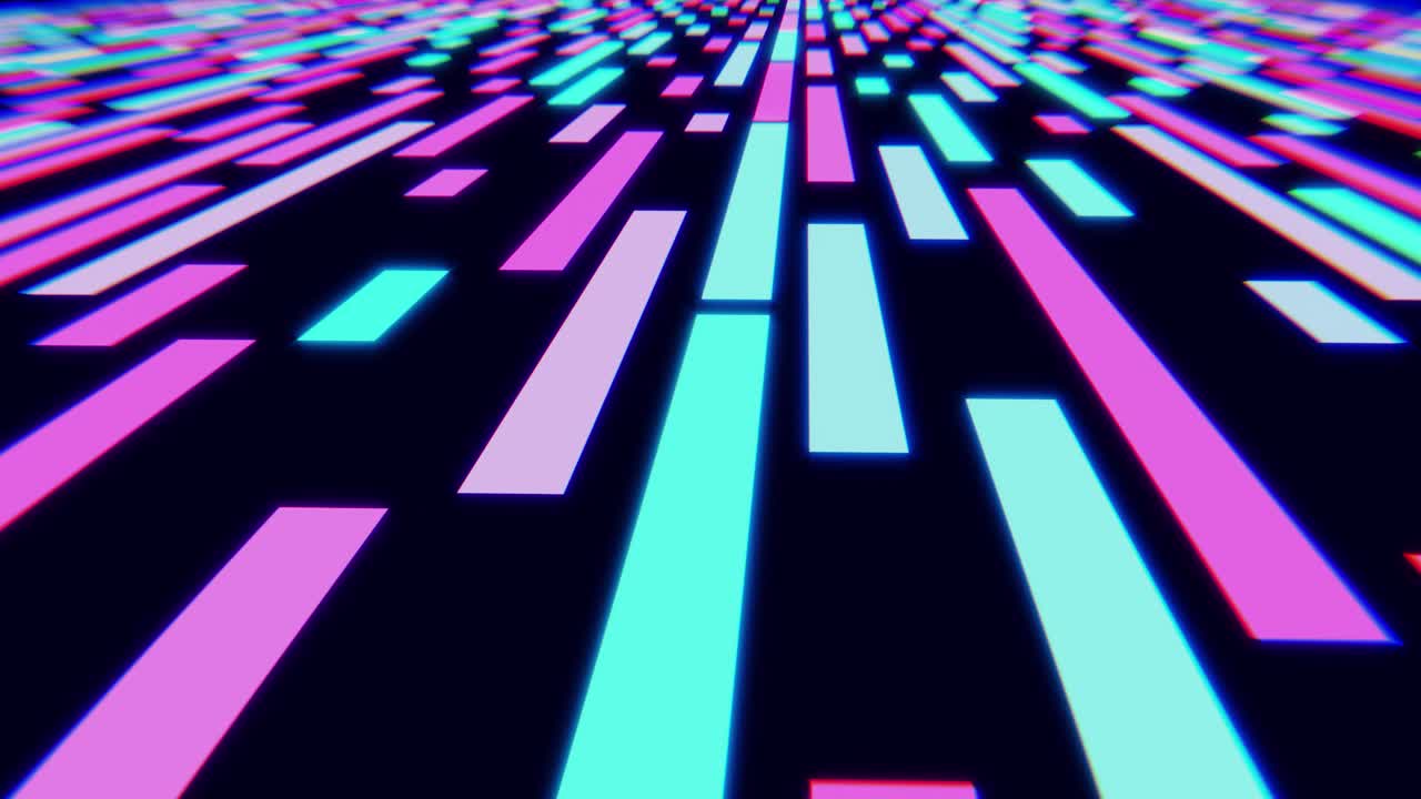 Dynamic Abstract Background with Moving Neon Light Bars