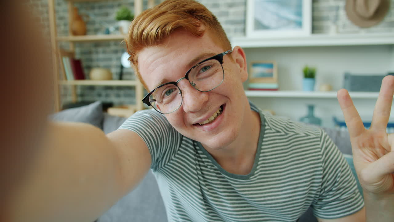 Teenager taking a selfie