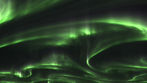 green northern lights aurora borealis realistic movement