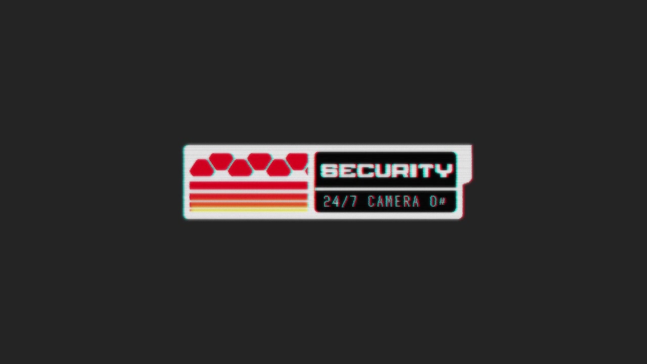 Animazione dello stato attivo della telecamera di sicurezza pixelata retrò