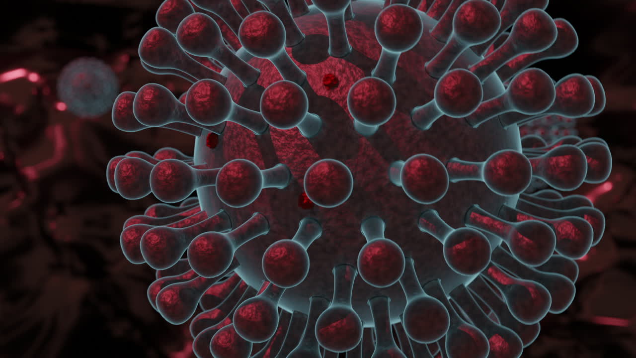 la molécula corona en el torrente sanguíneo - ilustración