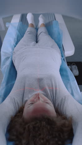 woman undergoing medical scan