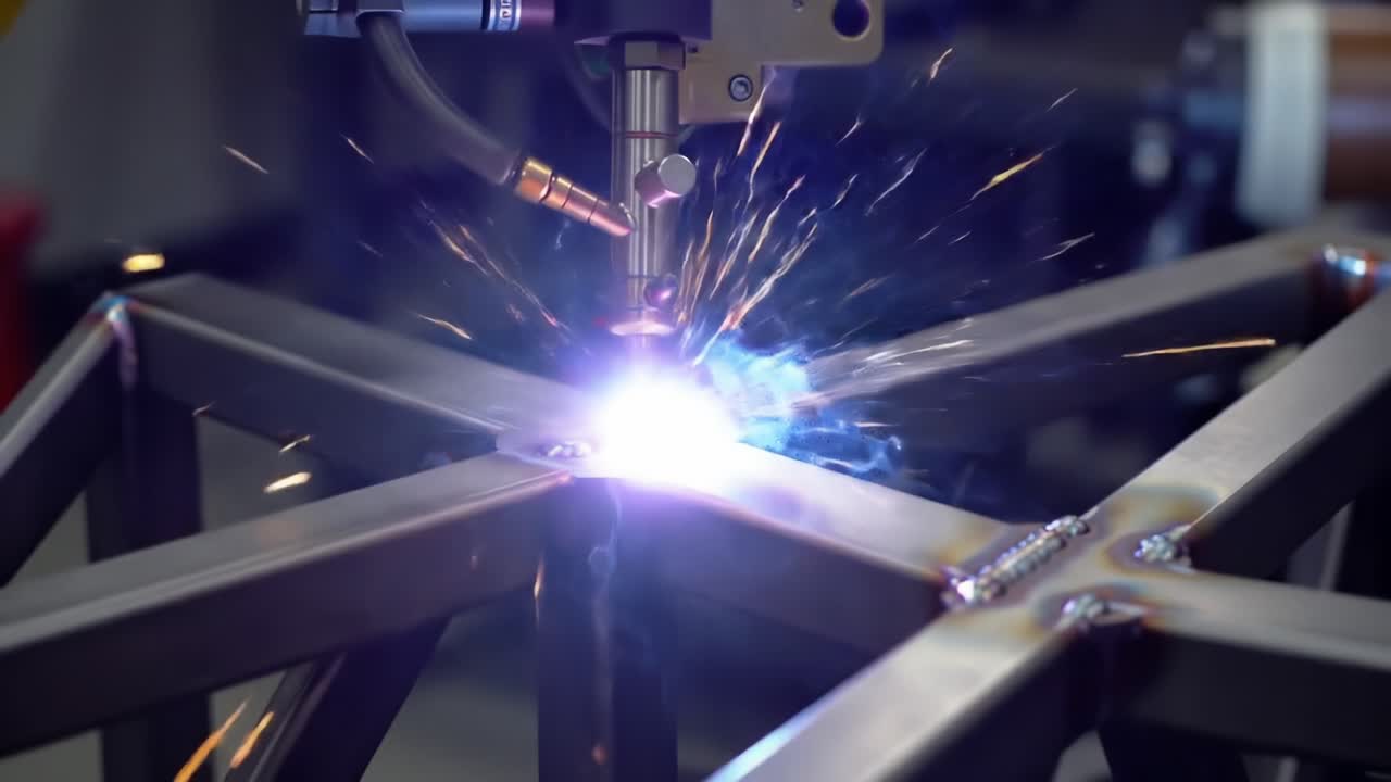 Precision Welding Techniques: Capturing the Artistry of Metal Fabrication Through Sparks and Steel in a Dynamic Industrial Setting